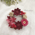 【販売】リース型ブローチ〜赤(b)〜