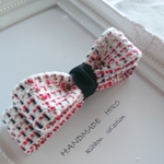WHITE & RIPSTICK RED【バレッタ or ピン】