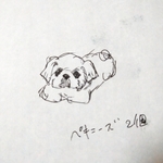 【お客様専用】ペキニーズの箸置き（ホワイト）2個