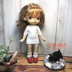 ☆THIERRY☆モンストドール,イーマリーちゃん着せ替えお洋服　白いレースのブラウス　パンツセット