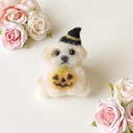 シーズー ハロウィン 羊毛フェルト ブローチ