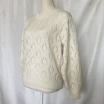【50％OFF】模様編みセーター　ホワイト