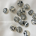zebra cabochon 6p