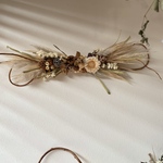 【送料無料】ドライフラワー　壁飾り　横長リース　タペストリー