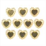 値下げ!! ゴールド ミール皿 10枚★g29★ハート/ レジン アクセサリーパーツ 