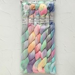 手染め糸 🌸 綿糸 コーマ糸 刺し比べⓁセット (7種6色)🌸 お一人様2セットまで Col№1183～1188