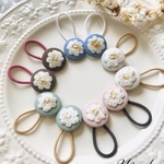 選べる♡アンティークなお花くるみボタンヘアゴム♡♡