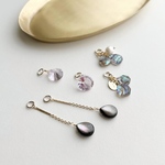 アメジストと２つのシェルの着せ替えセット【チャーム】【ピアス】【イヤリング】