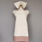 キッズエプロン　生成り　さくらんぼ　100〜150c