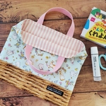 入園入学☆お道具袋　ウサギとお花みずいろ