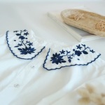 秋の無地トップス、刺繍トップス、コットンリネントップス、コットンリネンシャツ、綿麻シャツ、刺繍シャツ、無地シャツ