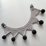 再販 🐈‍⬛ cat necklace 039 受注後製作【猫 首飾り 首輪  セーフティバックル  かぎ針編み】