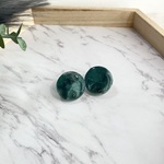 まんまるピアス＊深みグリーン
