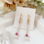 ruby＆ pearlピアス♡