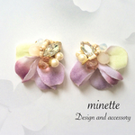 ラベンダーflowerピアス
