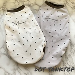 ドット柄♡タンクトップ♡ネーム入り♡ 韓国生地 