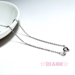 【Silver925チェーン】40cmネックレス　1.5mm幅　小豆（あずき）チェーン　ハンドメイド素材
