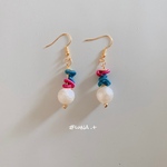 【特別価格】変な形の子たち~くねくねパール~*pink x emerald blue