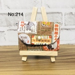No.214 ミニ財布　ポーチ　コインケース　ミニポーチ　ファスナーポーチ　昭和レトロ　レトロ看板