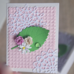 葉っぱとお花のミニカード　4枚セット