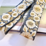 50cm [40-45mm幅・ブルー] インド刺繍リボン  大輪　花柄 チロリアンテープ s161