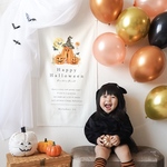 ラスト1 Halloween タペストリー 45 × 80cm ハロウィン かぼちゃ おうちフォト コットンリネン