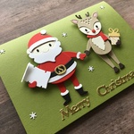 【クリスマスカード】サンタクロース and トナカイ