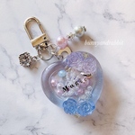 blue＆purple 薔薇のハートシェイカーキーホルダー Magic♡