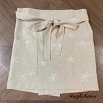 刺繍みたいなお花のカフェエプロン