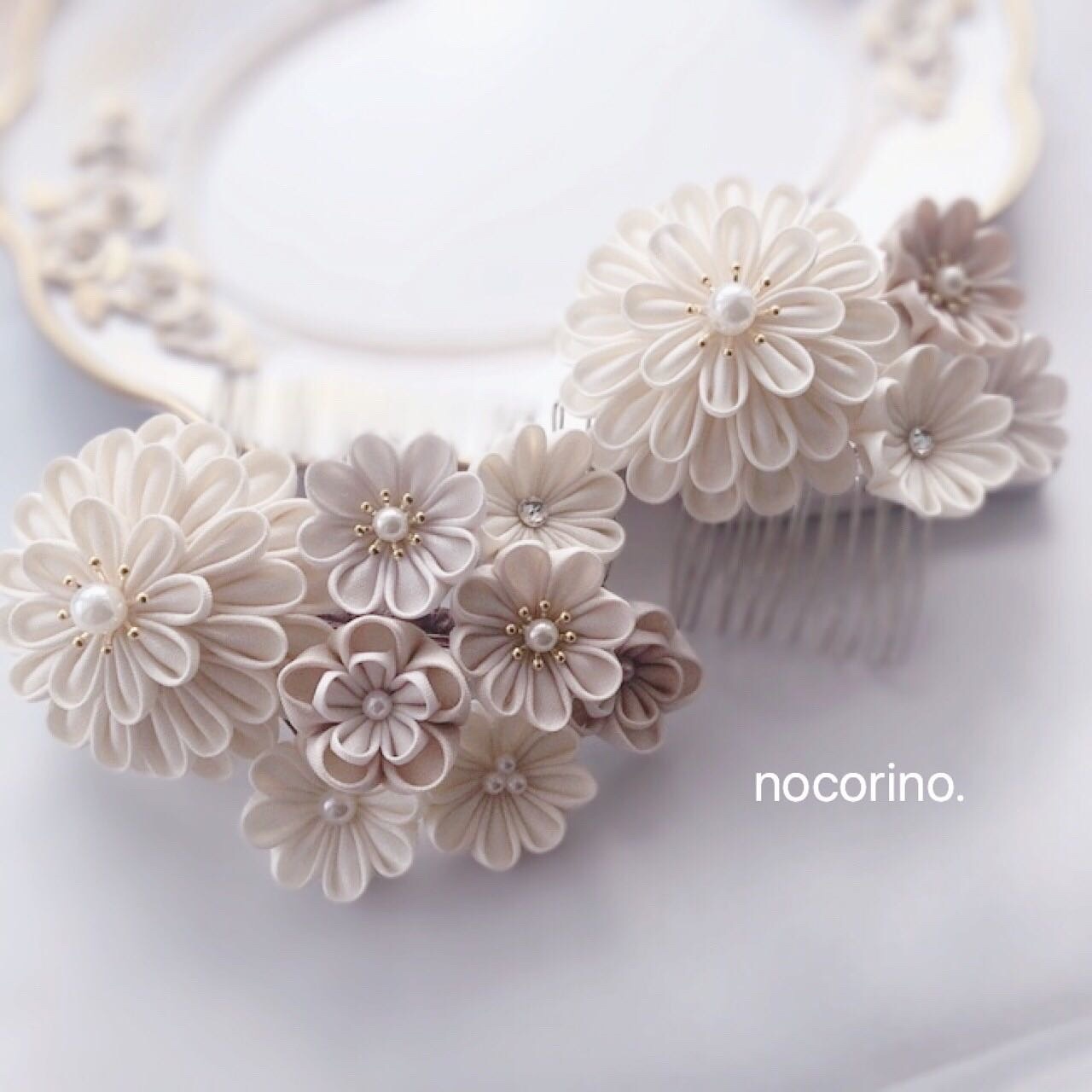 つまみ細工髪飾り 成人式 七五三 白無垢 卒業式 ウエディング 和装ヘア