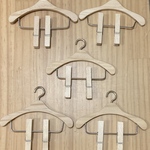 f¥air様オーダー分　10cm 木製クリップ付きハンガー五個セット