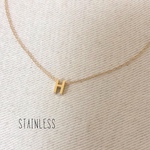 サージカルステンレスGL☆イニシャルHネックレス（オールステンレス）SALE