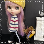 ★再販★ トリコロールボーダーのビッグTシャツ　アウトフィット