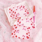 ドットといちごとリボンのメモ50枚🍓🎀○○○