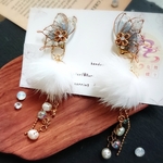 【Winter Butterfly～雪降る朝の2Wayイヤリング～】