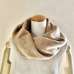 メルトンフリースのあったかねじりスヌード　キャメル