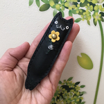 本革　レザー　猫　ねこ　キーホルダー　バッグチャーム　黒猫　かわいい