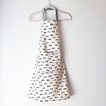 大人エプロン♡リボン　アイボリー地