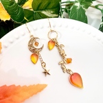 ピアス／イヤリング「月夜の紅葉」