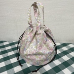 sale♪ リバティ底あり手提げ巾着(ベッツィ/ピンクラベンダー系)
