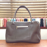 牛革 チャコールブラウン スモール ボストンバッグ