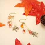 唐紅に染まるころ　ピアス&イヤリング