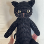 [受注製作]つり目のクールな黒猫ちゃんのあみぐるみ