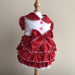 プードルボア＊Xmasトナカイ柄フリルスカート＊姫系ワンピース