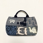 くったりトートバッグ　生き物パッチワーク