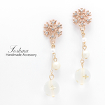 降る雪(889) ピアス/ノンホールピアス/樹脂ピアス