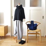 【11月中旬お届け】ウールライクストレッチボールパンツ（グレー）