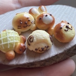 ミニチュアフード☆どうぶつぱん5種☆