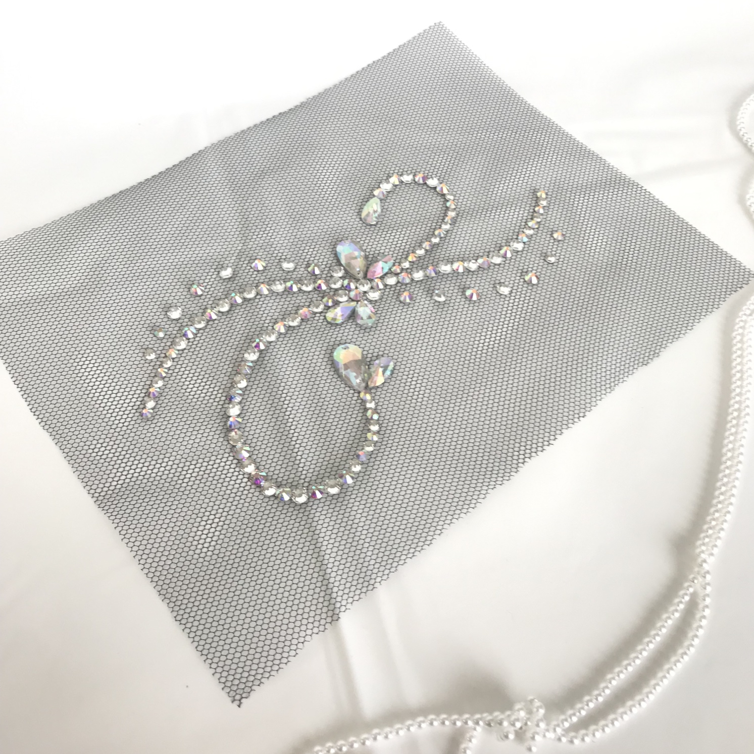 mint様　パープル系♡チャーム付きネックレス　イヤリング　髪飾り　社交ダンス 髪飾り オーロラ モチーフ 社交ダンス 新体操 バトントワリング