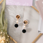 ヒョウ柄×パール×ベロアボールアクセサリー